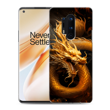 Силиконовый чехол на OnePlus 8 Pro с принтом Золотой дракон Силиконовый чехол на OnePlus 8 Pro с принтом Золотой дракон