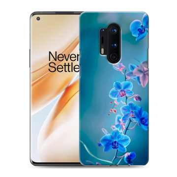 Силиконовый чехол на OnePlus 8 Pro с принтом Голубые цветы