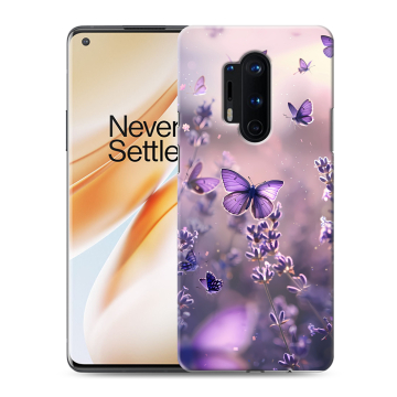 Силиконовый чехол на OnePlus 8 Pro с принтом бабочки и лаванда