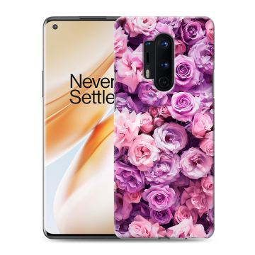 Силиконовый чехол на OnePlus 8 Pro с принтом лавандовые розы Силиконовый чехол на OnePlus 8 Pro с принтом лавандовые розы