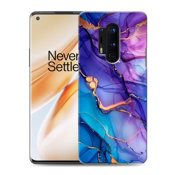 Силиконовый чехол на OnePlus 8 Pro с принтом синий мрамор Силиконовый чехол на OnePlus 8 Pro с принтом синий мрамор