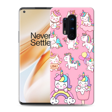 Силиконовый чехол на OnePlus 8 Pro с принтом Единороги и радуга Силиконовый чехол на OnePlus 8 Pro с принтом Единороги и радуга