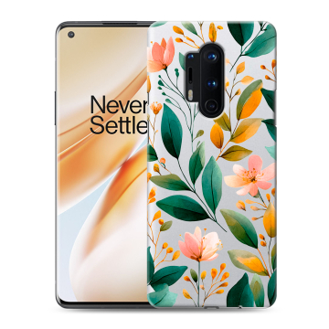 Силиконовый чехол на OnePlus 8 Pro с принтом Цветы паттерн Силиконовый чехол на OnePlus 8 Pro с принтом Цветы паттерн