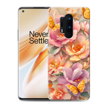 Силиконовый чехол на OnePlus 8 Pro с принтом Цветы и бабочки Силиконовый чехол на OnePlus 8 Pro с принтом Цветы и бабочки