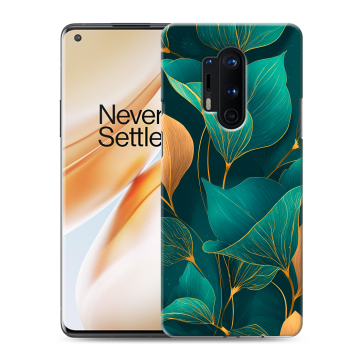 Силиконовый чехол на OnePlus 8 Pro с принтом Листья и золото Силиконовый чехол на OnePlus 8 Pro с принтом Листья и золото