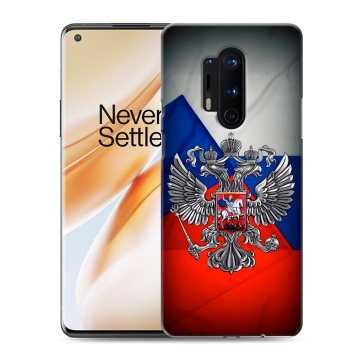 Силиконовый чехол на OnePlus 8 Pro с принтом Флаг России