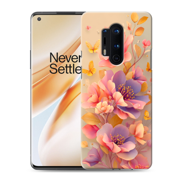 Силиконовый чехол на OnePlus 8 Pro с принтом Цветы и бабочки Силиконовый чехол на OnePlus 8 Pro с принтом Цветы и бабочки