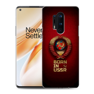 Силиконовый чехол на OnePlus 8 Pro с принтом Флаг Герб СССР Силиконовый чехол на OnePlus 8 Pro с принтом Флаг Герб СССР