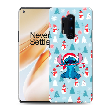 Силиконовый чехол на OnePlus 8 Pro с принтом Стич Новый год