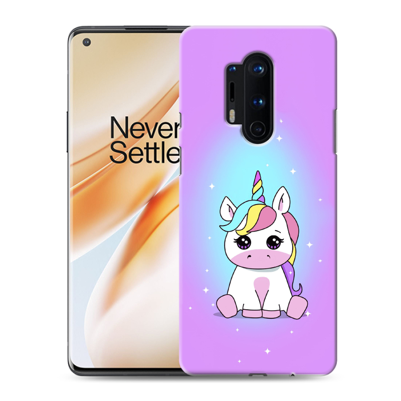 Силиконовый противоударный чехол на OnePlus 8 Pro с принтом Единорог Силиконовый противоударный чехол на OnePlus 8 Pro с принтом Единорог