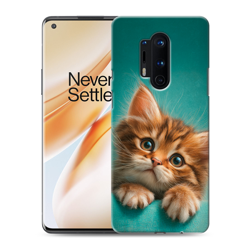 Силиконовый противоударный чехол на OnePlus 8 Pro с принтом котенок Силиконовый противоударный чехол на OnePlus 8 Pro с принтом котенок