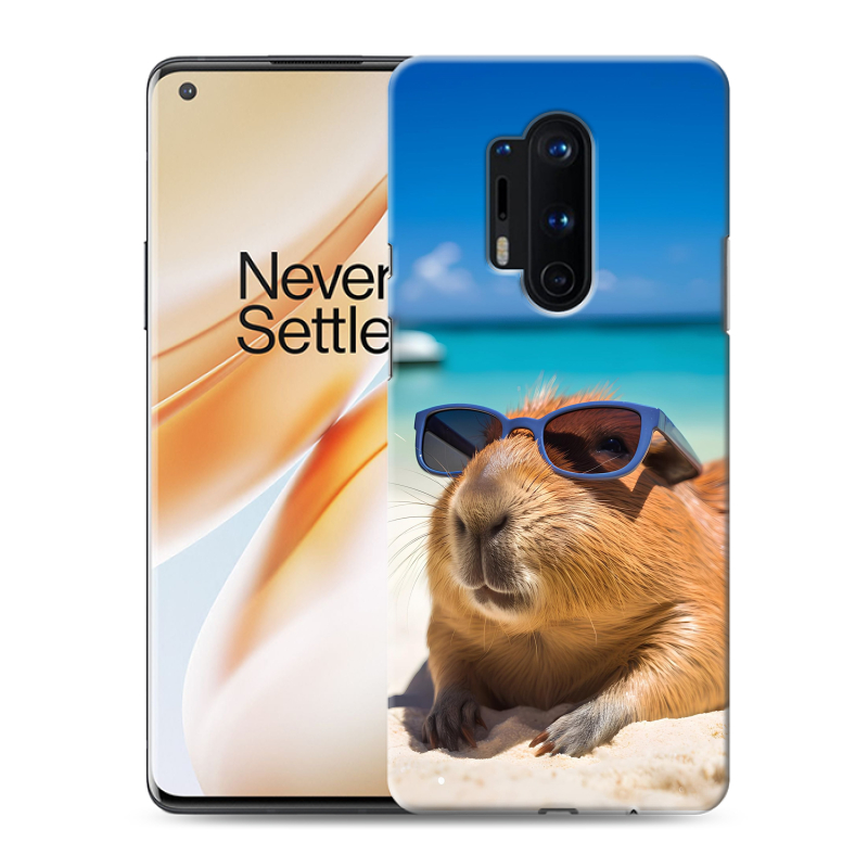 Силиконовый противоударный чехол на OnePlus 8 Pro с принтом Капибара Силиконовый противоударный чехол на OnePlus 8 Pro с принтом Капибара