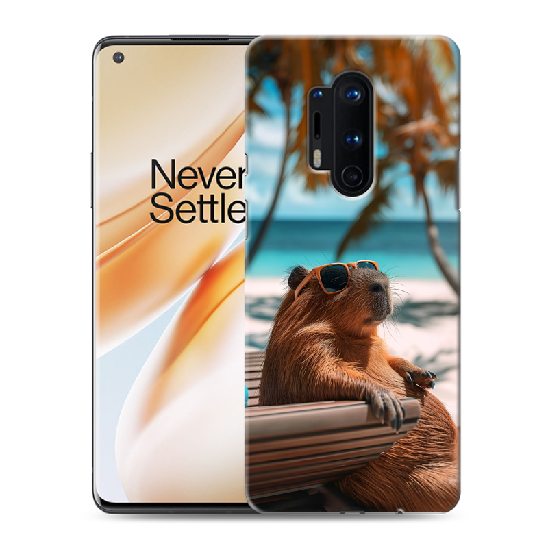 Силиконовый противоударный чехол на OnePlus 8 Pro с принтом Капибара Силиконовый противоударный чехол на OnePlus 8 Pro с принтом Капибара