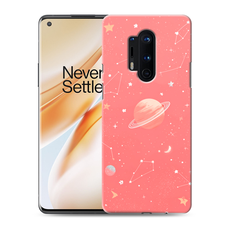 Силиконовый противоударный чехол на OnePlus 8 Pro с принтом Розовый космос Силиконовый противоударный чехол на OnePlus 8 Pro с принтом Розовый космос