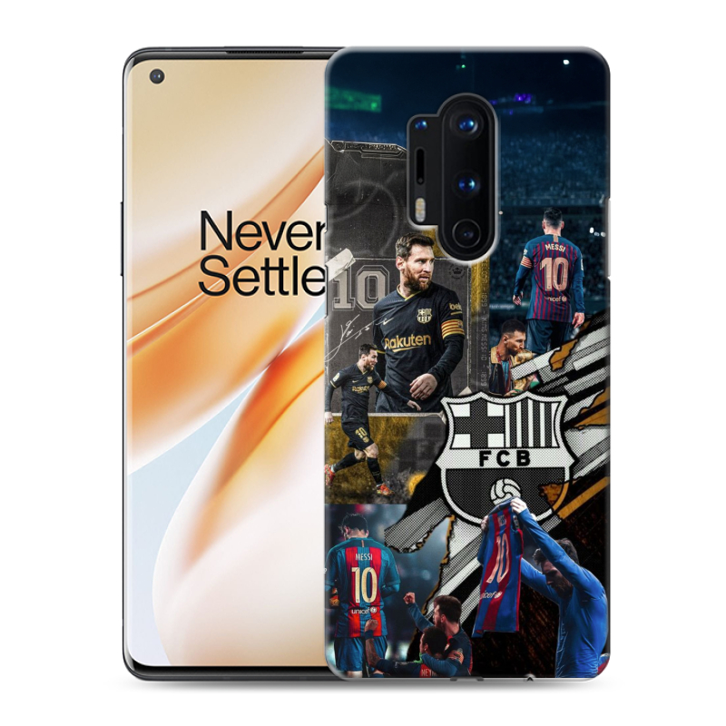 Силиконовый противоударный чехол на OnePlus 8 Pro с принтом Messi Barcelona Силиконовый противоударный чехол на OnePlus 8 Pro с принтом Messi Barcelona