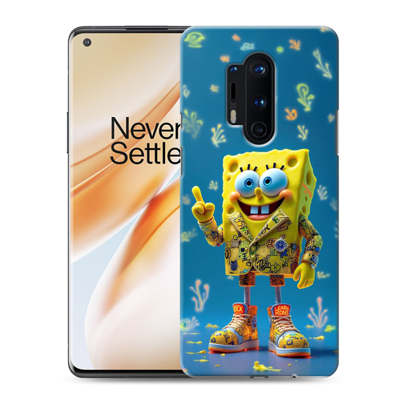 Силиконовый чехол на OnePlus 8 Pro с принтом Спанч боб Спанчбоб Силиконовый чехол на OnePlus 8 Pro с принтом Спанч боб Спанчбоб