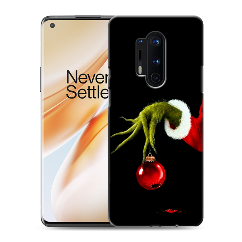 Силиконовый противоударный чехол на OnePlus 8 Pro с принтом Новый год Гринч Силиконовый противоударный чехол на OnePlus 8 Pro с принтом Новый год Гринч