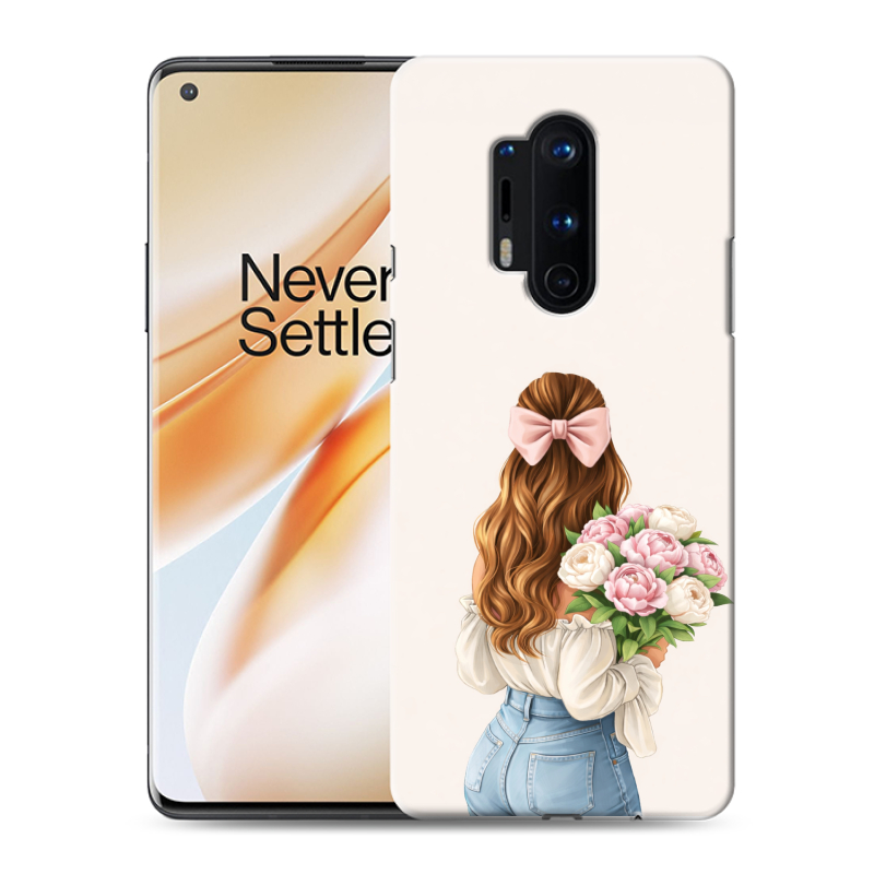 Силиконовый противоударный чехол на OnePlus 8 Pro с принтом женский Силиконовый противоударный чехол на OnePlus 8 Pro с принтом женский