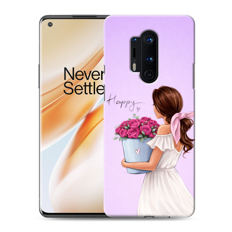 Силиконовый противоударный чехол на OnePlus 8 Pro с принтом женский Силиконовый противоударный чехол на OnePlus 8 Pro с принтом женский