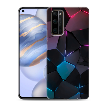 Силиконовый противоударный чехол на Huawei Honor 30 с принтом Геометрия неона Силиконовый противоударный чехол на Huawei Honor 30 с принтом Геометрия неона