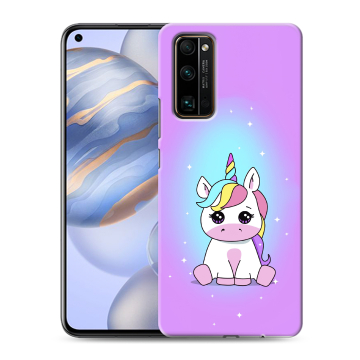 Силиконовый противоударный чехол на Huawei Honor 30 с принтом Единорог Силиконовый противоударный чехол на Huawei Honor 30 с принтом Единорог