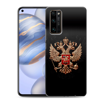 Силиконовый противоударный чехол на Huawei Honor 30 с принтом Герб России Силиконовый противоударный чехол на Huawei Honor 30 с принтом Герб России