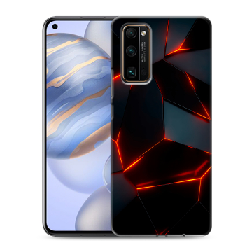 Силиконовый противоударный чехол на Huawei Honor 30 с принтом Яркие абстракции Силиконовый противоударный чехол на Huawei Honor 30 с принтом Яркие абстракции