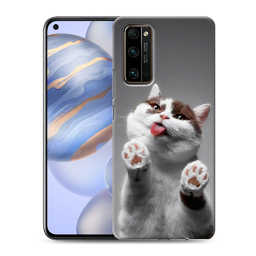 Силиконовый противоударный чехол на Huawei Honor 30 с принтом Коты Силиконовый противоударный чехол на Huawei Honor 30 с принтом Коты