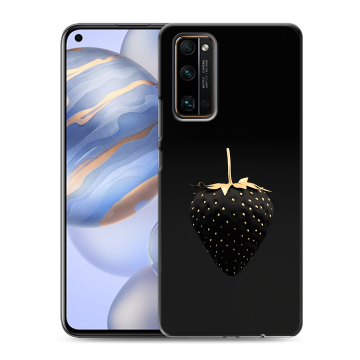 Силиконовый противоударный чехол на Huawei Honor 30 с принтом Черная клубника Силиконовый противоударный чехол на Huawei Honor 30 с принтом Черная клубника