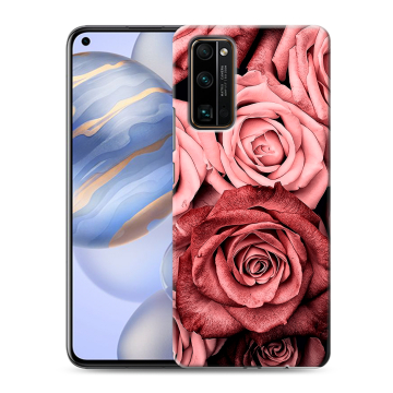 Силиконовый противоударный чехол на Huawei Honor 30 с принтом Цветы розы Силиконовый противоударный чехол на Huawei Honor 30 с принтом Цветы розы
