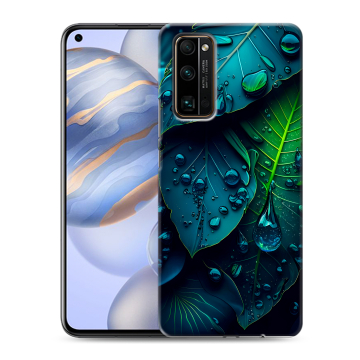 Силиконовый противоударный чехол на Huawei Honor 30 с принтом Листья Силиконовый противоударный чехол на Huawei Honor 30 с принтом Листья