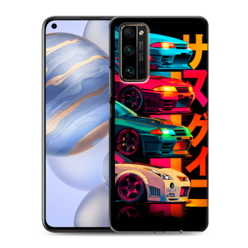 Силиконовый противоударный чехол на Huawei Honor 30 с принтом Гоночные машины Силиконовый противоударный чехол на Huawei Honor 30 с принтом Гоночные машины