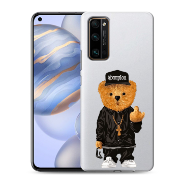 Силиконовый противоударный чехол на Huawei Honor 30 с принтом Мишка Силиконовый противоударный чехол на Huawei Honor 30 с принтом Мишка
