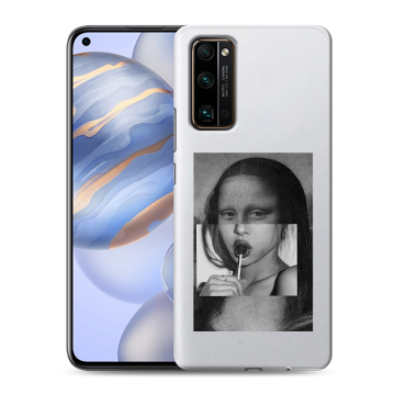 Силиконовый противоударный чехол на Huawei Honor 30 с принтом Мона Лиза Силиконовый противоударный чехол на Huawei Honor 30 с принтом Мона Лиза