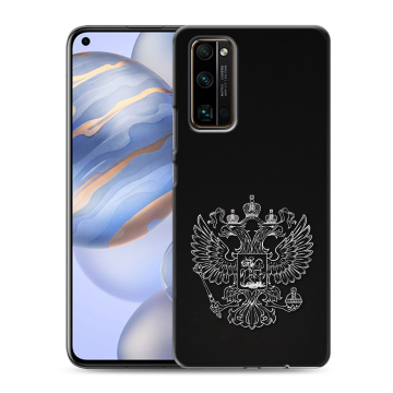 Силиконовый противоударный чехол на Huawei Honor 30 с принтом Герб России