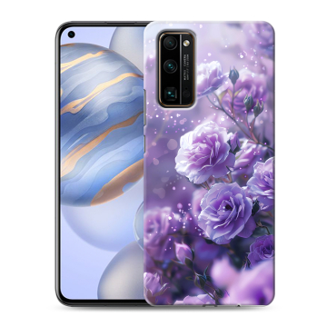 Силиконовый противоударный чехол на Huawei Honor 30 с принтом Розы цветы Силиконовый противоударный чехол на Huawei Honor 30 с принтом Розы цветы