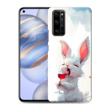 Силиконовый противоударный чехол на Huawei Honor 30 с принтом кролик зайчик Силиконовый противоударный чехол на Huawei Honor 30 с принтом кролик зайчик