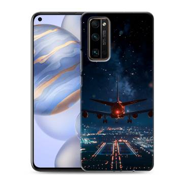Силиконовый противоударный чехол на Huawei Honor 30 с принтом самолет Силиконовый противоударный чехол на Huawei Honor 30 с принтом самолет