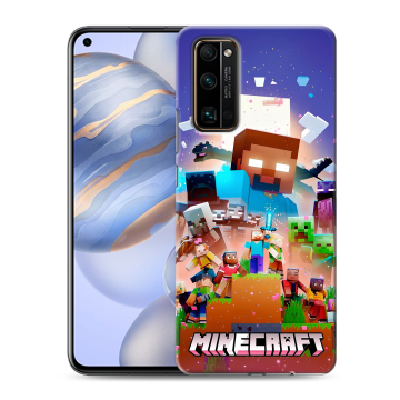 Силиконовый противоударный чехол на Huawei Honor 30 с принтом Майнкрафт Minecraft Силиконовый противоударный чехол на Huawei Honor 30 с принтом Майнкрафт Minecraft