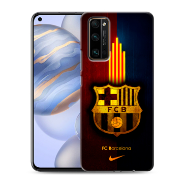 Силиконовый противоударный чехол на Huawei Honor 30 с принтом Барселона Barcelona