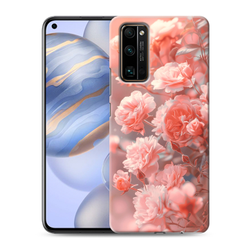 Силиконовый противоударный чехол на Huawei Honor 30 с принтом Розы цветы Силиконовый противоударный чехол на Huawei Honor 30 с принтом Розы цветы