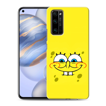 Силиконовый противоударный чехол на Huawei Honor 30 с принтом спанчбоб спанч боб