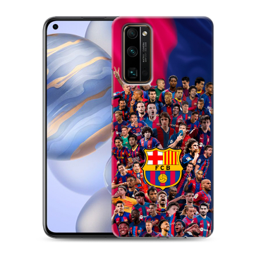 Силиконовый противоударный чехол на Huawei Honor 30 с принтом Барселона Barcelona