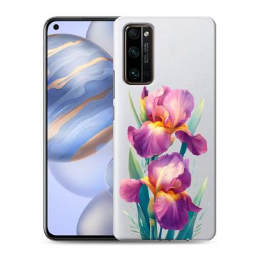 Силиконовый противоударный чехол на Huawei Honor 30 с принтом Цветы орхидеи