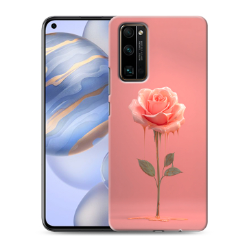 Силиконовый противоударный чехол на Huawei Honor 30 с принтом Розовая роза