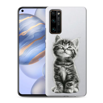 Силиконовый противоударный чехол на Huawei Honor 30 с принтом Котенок Силиконовый противоударный чехол на Huawei Honor 30 с принтом Котенок