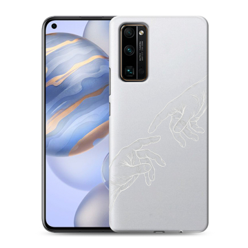 Силиконовый противоударный чехол на Huawei Honor 30 с принтом Сотворение мира