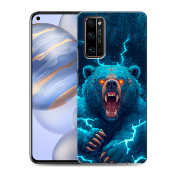 Силиконовый противоударный чехол на Huawei Honor 30 с принтом Медведь