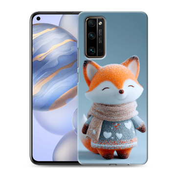 Силиконовый противоударный чехол на Huawei Honor 30 с принтом Лиса