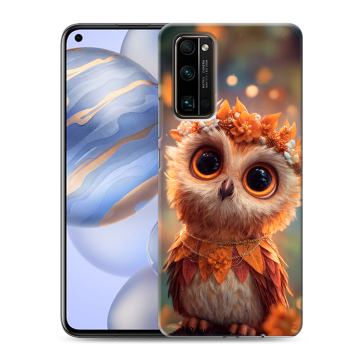 Силиконовый противоударный чехол на Huawei Honor 30 с принтом Милая сова